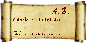 Ambrózi Brigitta névjegykártya